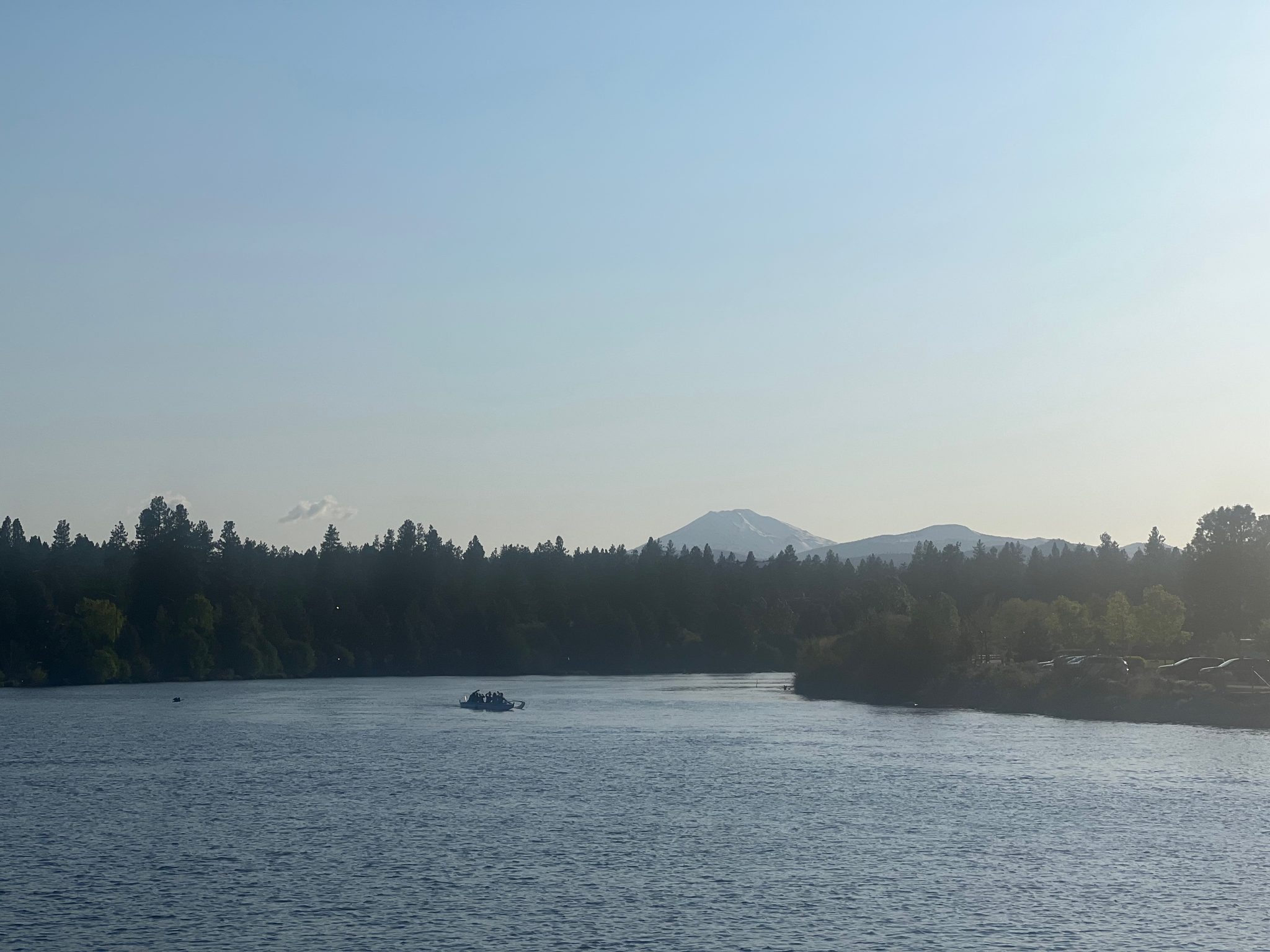 The Deschutes River with Cascade peaks on the far horizon